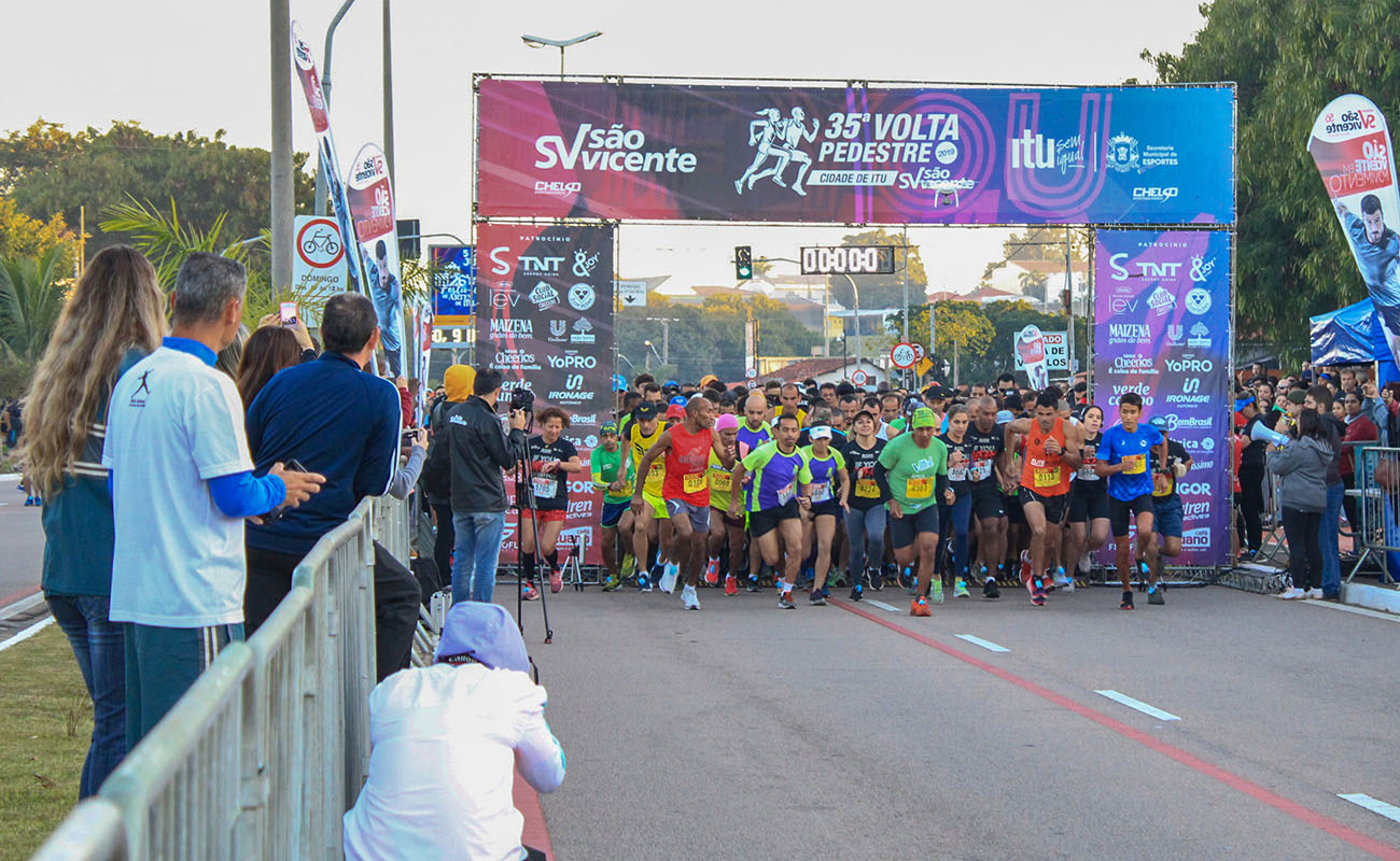 Retirada do kit corrida para 36ª Volta Pedestre será no supermercado São Vicente
