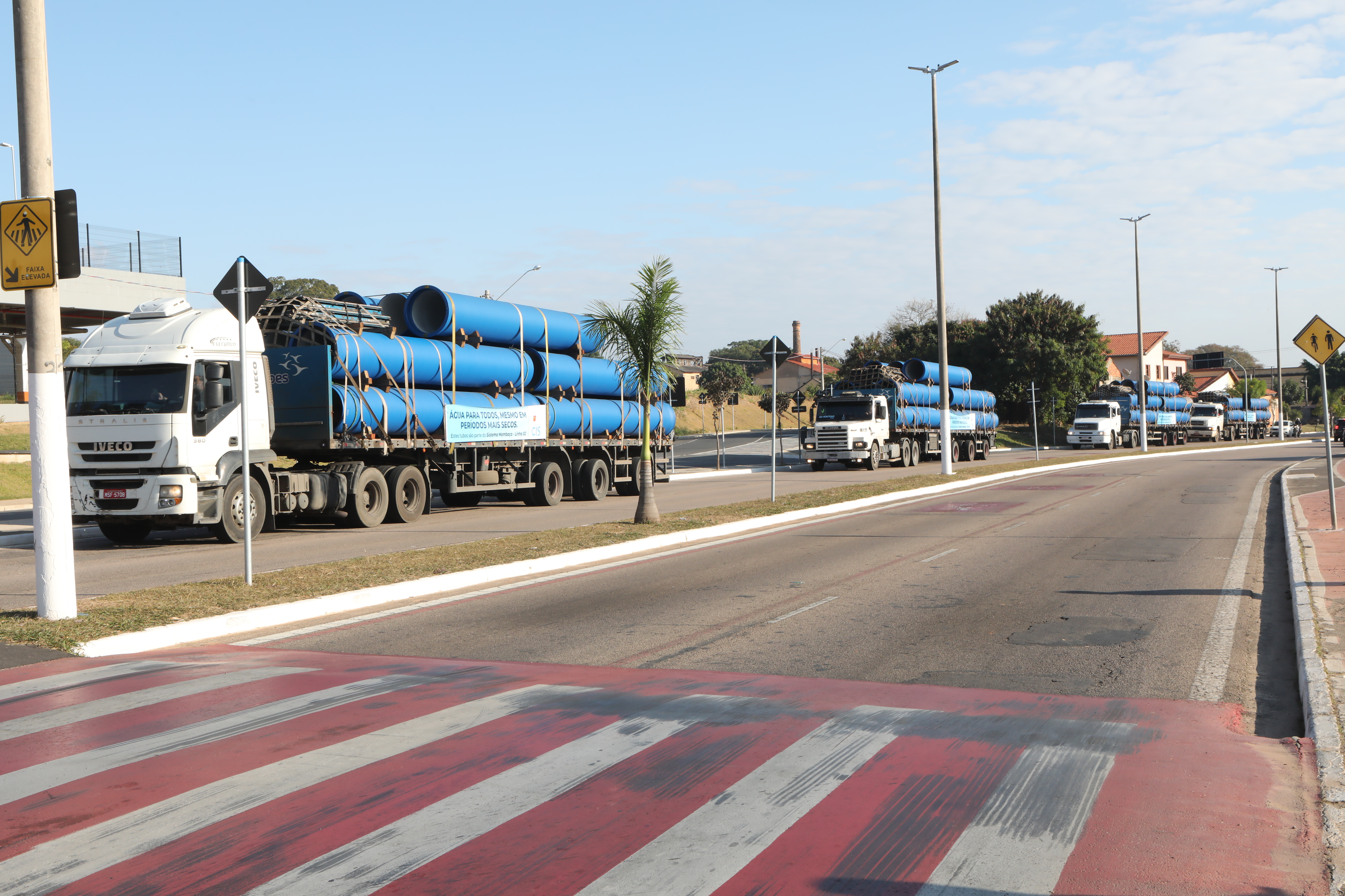 Chegam em Itu os primeiros tubos que compõem adutora da Linha 02 do Sistema Mombaça