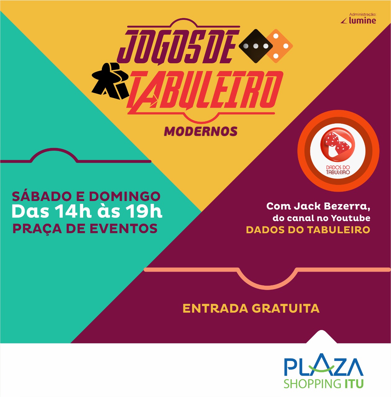 Plaza Shopping Itu apresenta evento com jogos de tabuleiro modernos