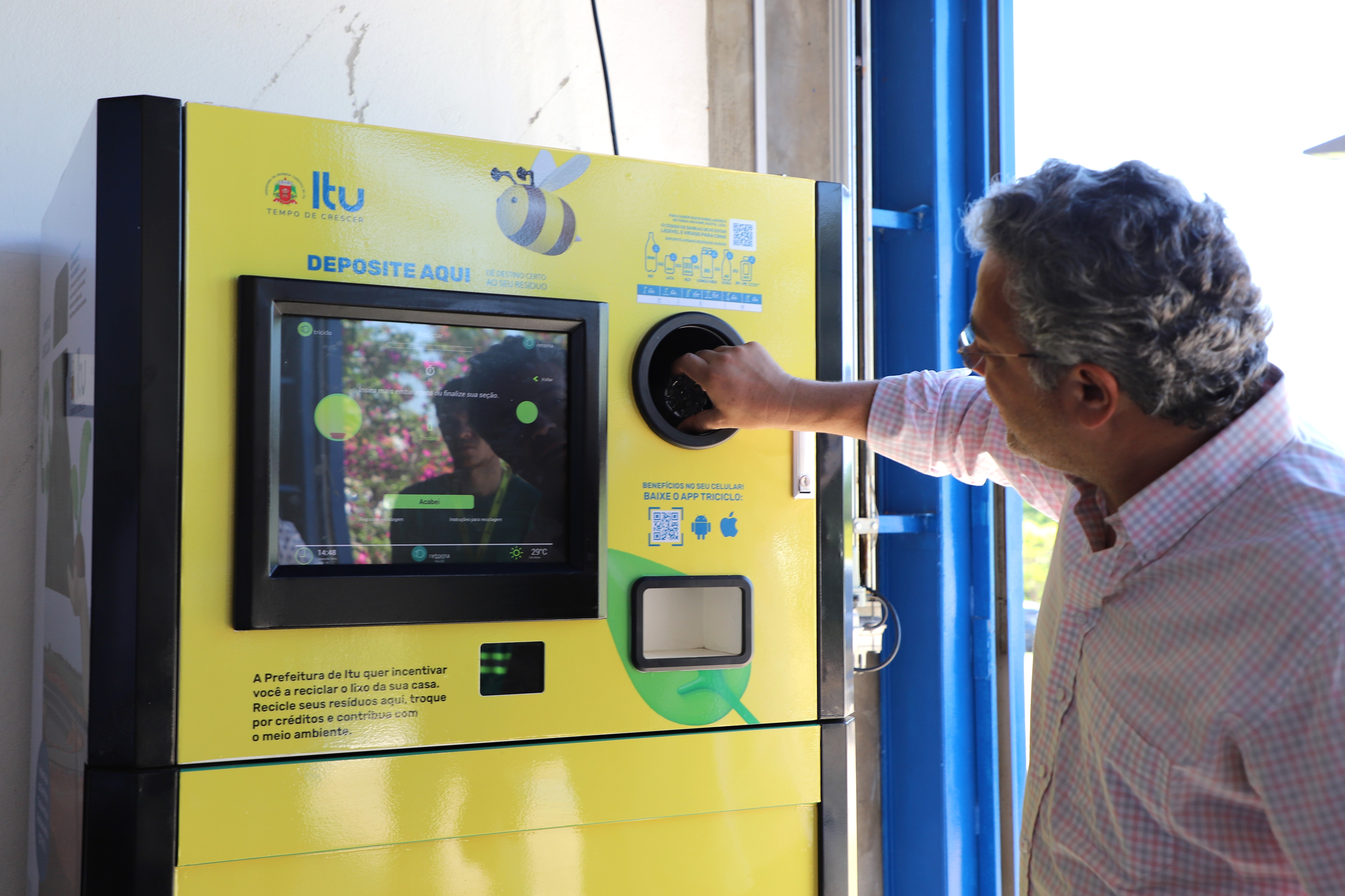 Prefeitura de Itu instala máquinas de reciclagem que geram créditos para população