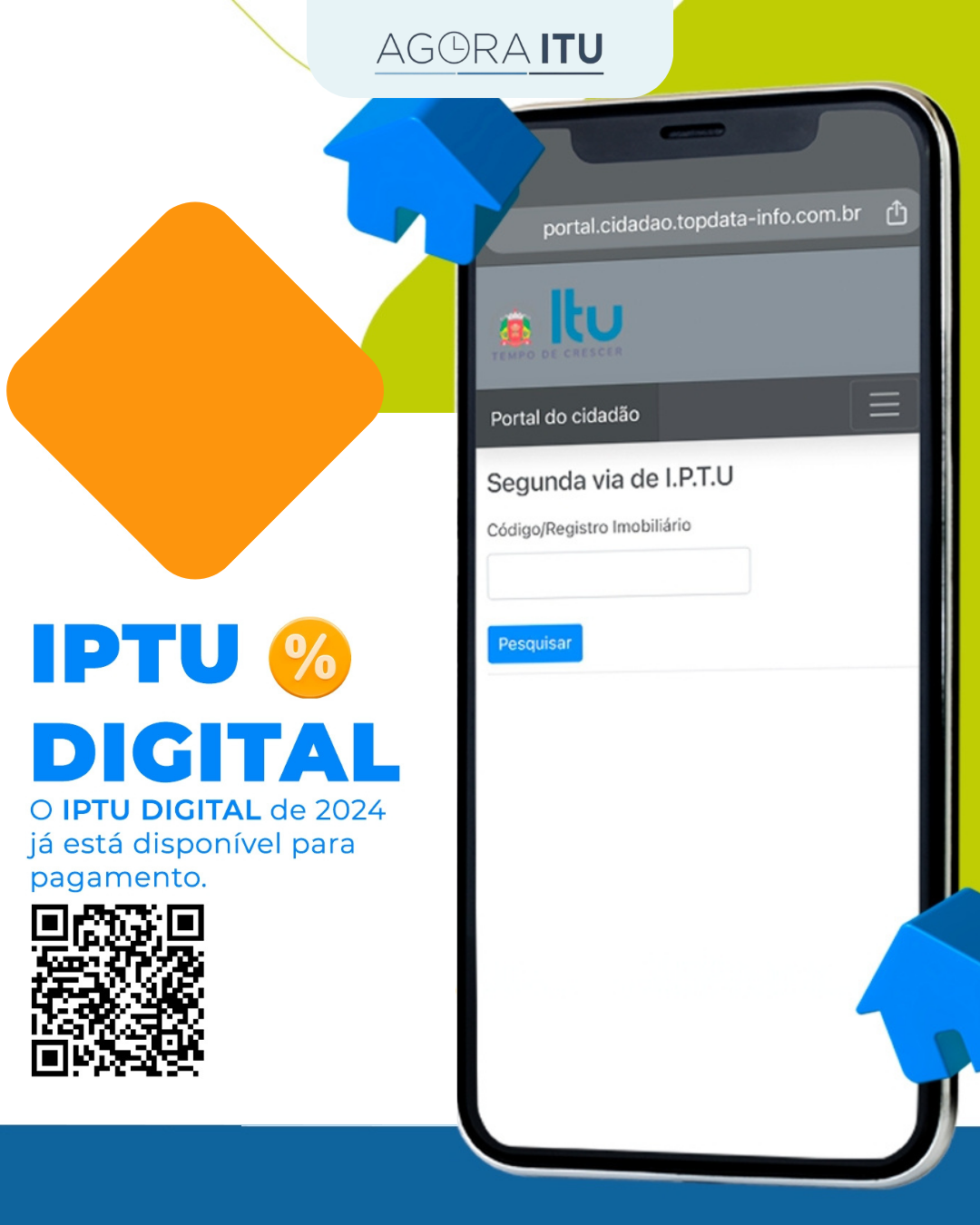 Pagamento do IPTU Digital Itu pode ser realizado através do Portal do Cidadão