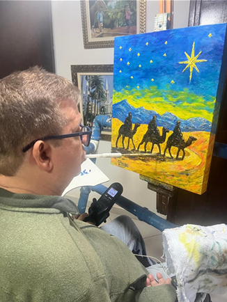 Pintores com a Boca e os Pés realizam exposição “Arte para Todos” no Ateliê Kobra em Itu