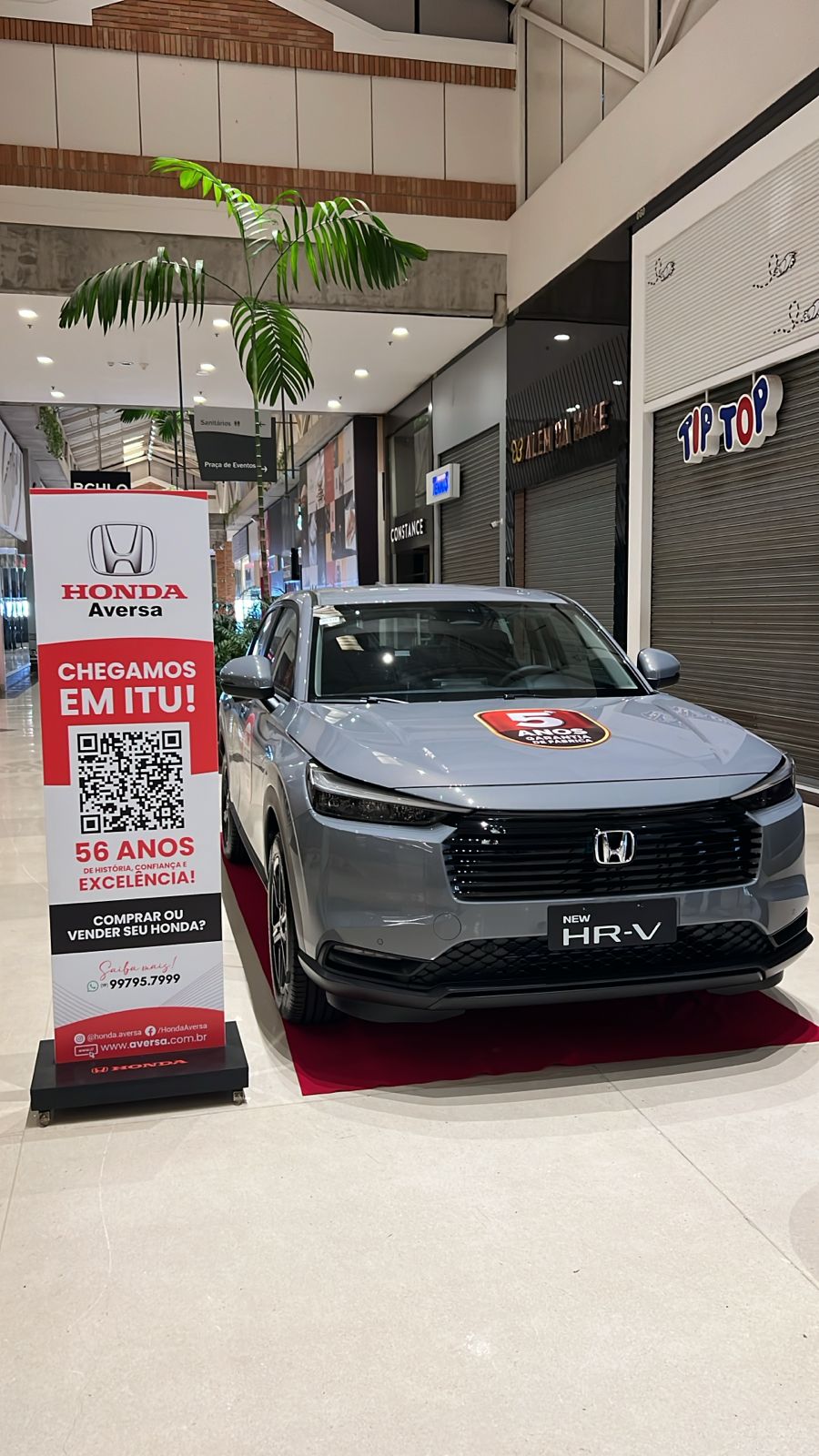 Honda Aversa inaugura quiosque no Itu Plaza Shopping antes da abertura da nova concessionária em Itu