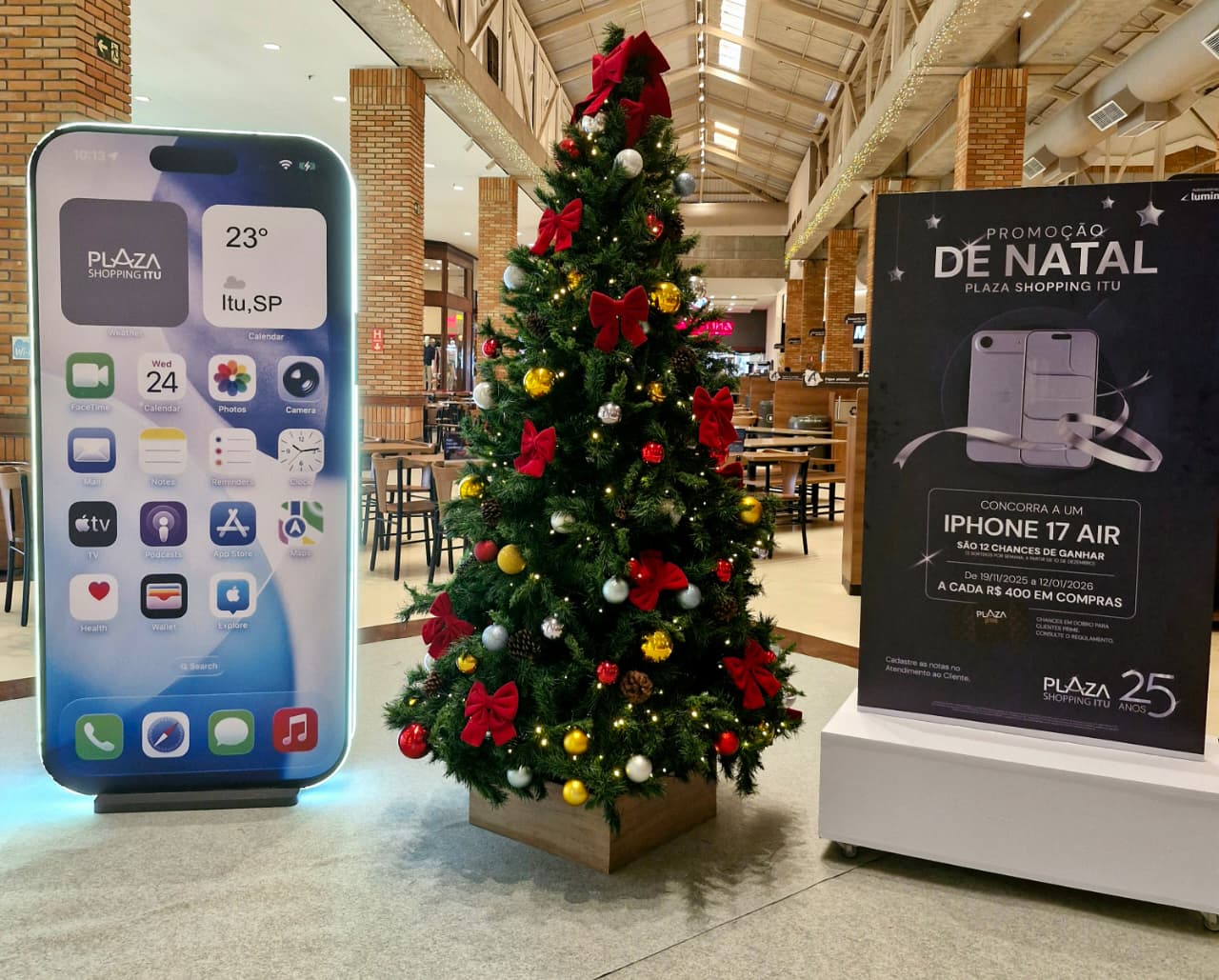 Promoção do Plaza Shopping Itu termina na segunda e ainda sorteia iPhone 17 Air