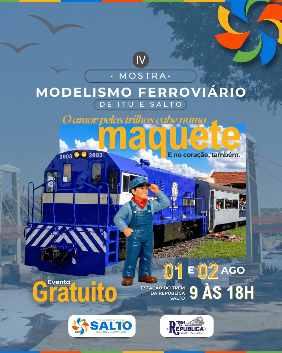 Salto recebe pela primeira vez a Mostra de Modelismo Ferroviário na Estação do Trem da República