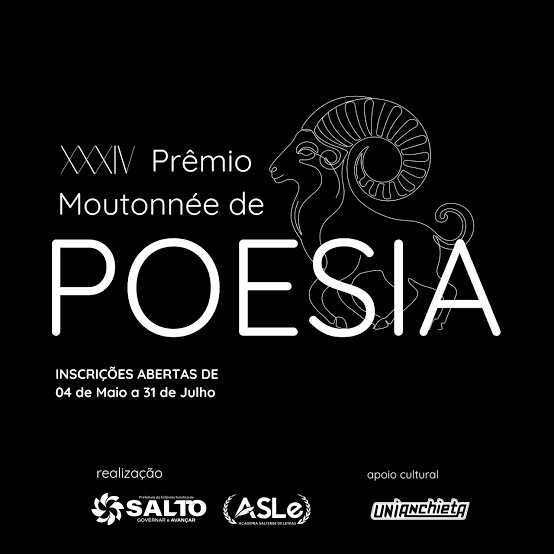 Prefeitura de Salto recebe inscrições para o XXXIV Prêmio Moutonnée de Poesia até sexta-feira