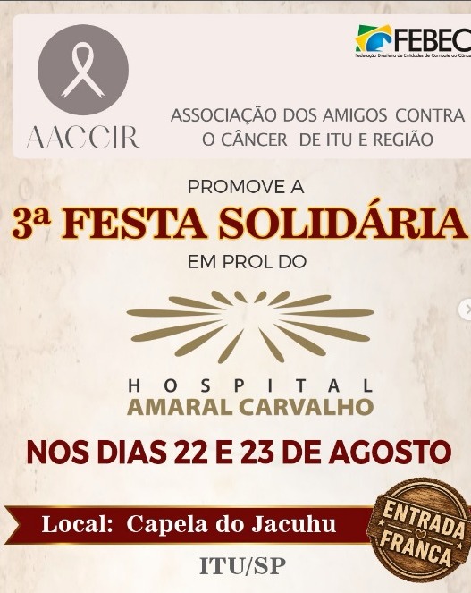 Festa Solidária em prol do Hospital Amaral Carvalho é realizada pela AACCIR