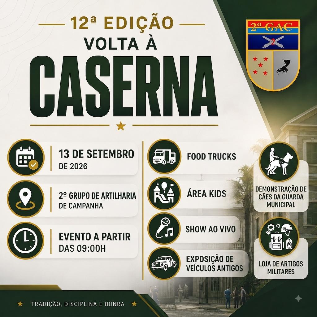 Regimento Deodoro abre suas portas na 12ª edição do “Volta à Caserna”