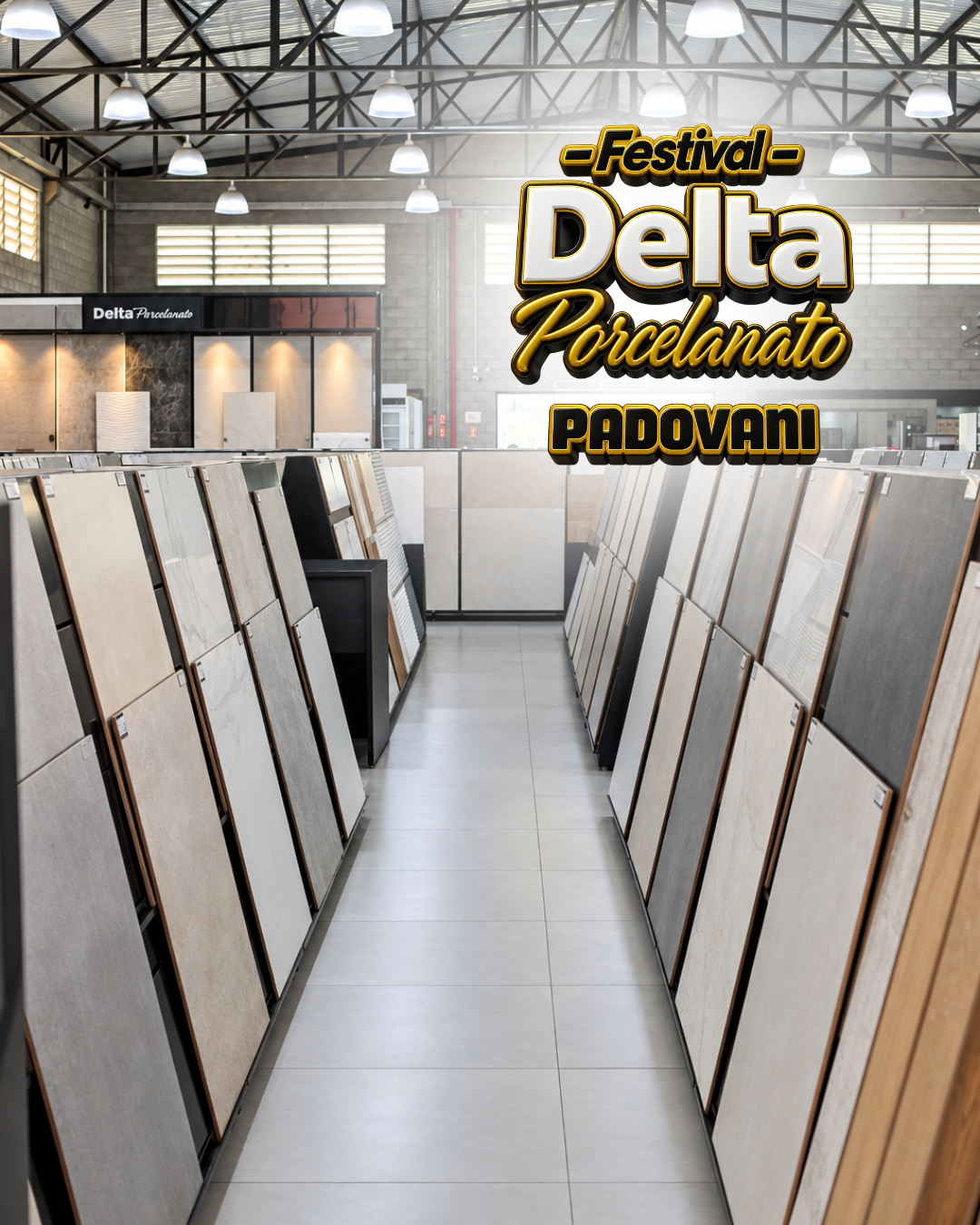 Festival Delta na Padovani oferece 15% de desconto em toda a linha de pisos e porcelanatos