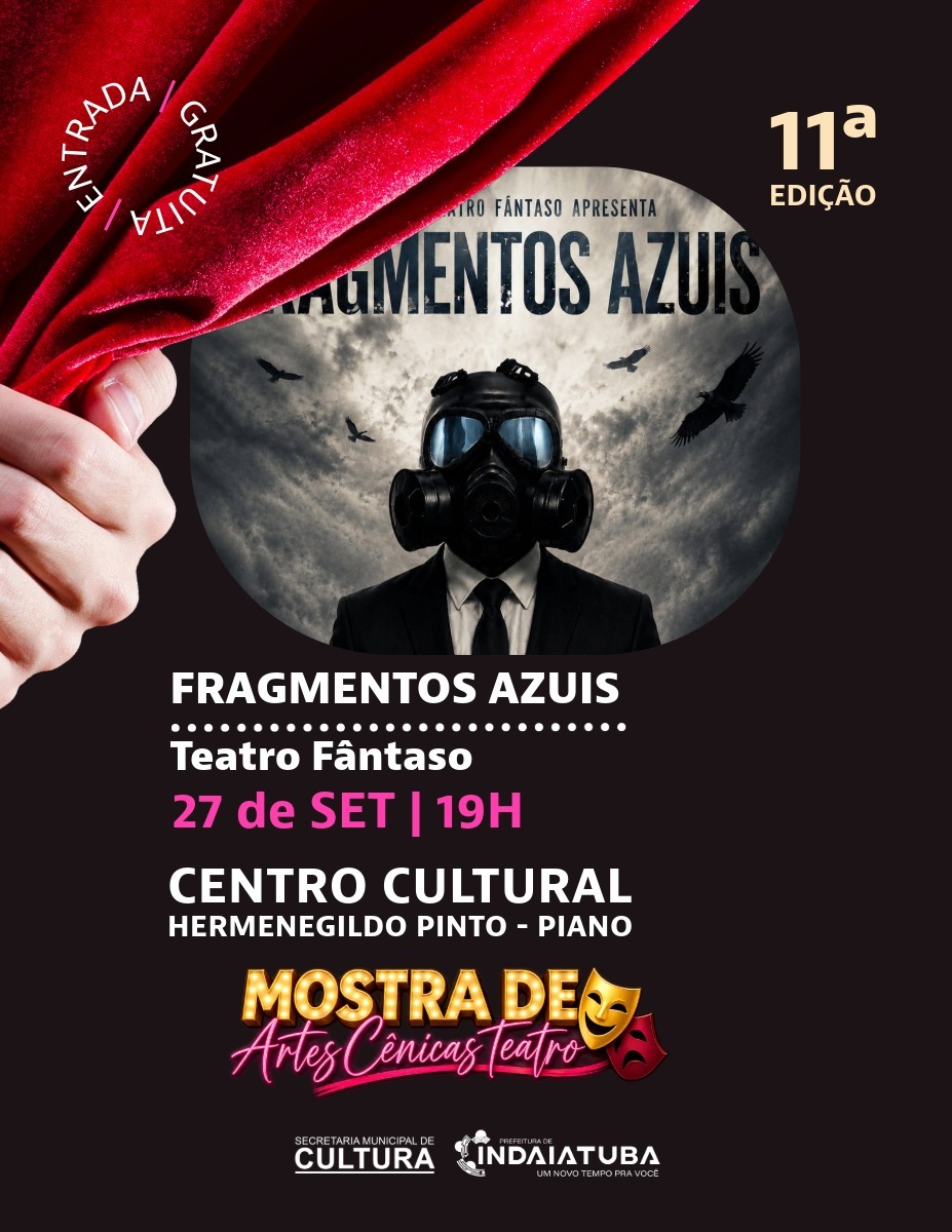 Mostra de Artes Cênicas de Indaiatuba recebe espetáculo “Fragmentos Azuis” no dia 27