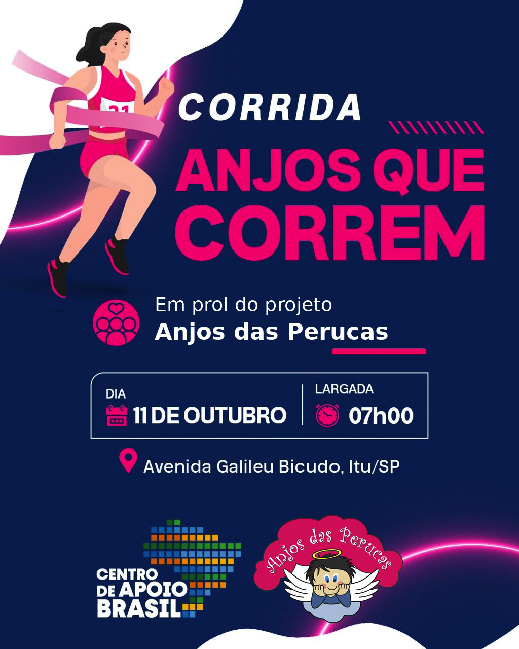 Corrida e Caminhada Anjos que Correm acontece neste domingo em Itu